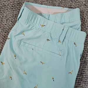 Under Armour Matchplay Golf Shorts Bird Print Lightweight Athletic‎ Size 38 blue
